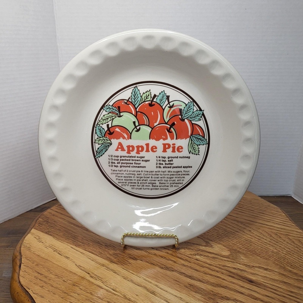 VTG Sunnycraft Sunstone Collection Deep Dish Pie Bakers Apple Pie Recipe Baking